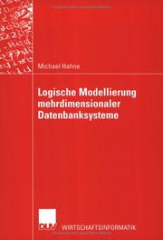 Cover of: Logische Modellierung mehrdimensionaler Datenbanksysteme.