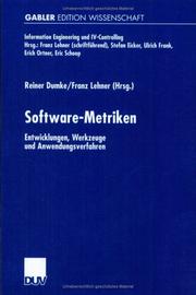 Cover of: Software- Metriken. Entwicklungen, Werkzeuge und Anwendungsverfahren.