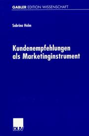 Cover of: Kundenempfehlungen als Marketinginstrument.