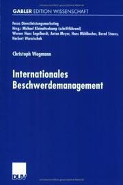 Cover of: Internationales Beschwerdemanagement.