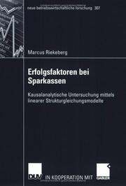 Cover of: Erfolgsfaktoren bei Sparkassen.