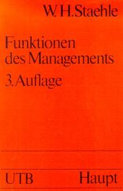 Cover of: Funktionen des Managements.