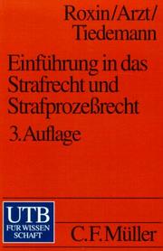 Cover of: Einführung in das Strafrecht und Strafprozeßrecht.