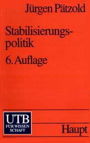 Stabilisierungspolitik by Jürgen Pätzold