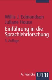 Cover of: Einführung in die Sprachlehrforschung.