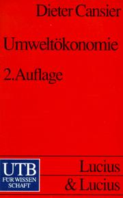 Cover of: Umweltökonomie.