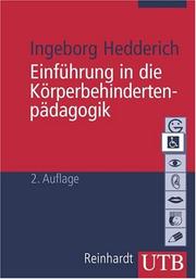 Cover of: Einführung in die Körperbehindertenpädagogik.