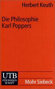 Cover of: Die Philosophie Karl Poppers.