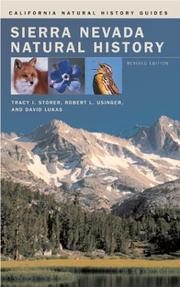 Cover of: Sierra Nevada Natural History (California Natural History Guides) by Tracy I. Storer, Robert L. Usinger, David Lukas