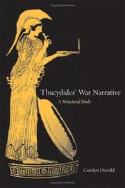 Cover of: Thucydides' war narrative: a structural study