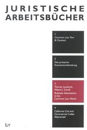 Cover of: Business Associations in the Common Law World