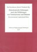 Cover of: Demokratische Ordnungen nach den Erfahrungen von Totalitarismus und Diktatur. by Jörgen Kolar, Paul Kevenhörster, Dietrich Thränhardt