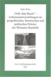 Cover of: 'Volk ohne Raum' - Lebensraumvorstellungen im geopolitischen, literarischen und politischen Diskurs der Weimarer Republi