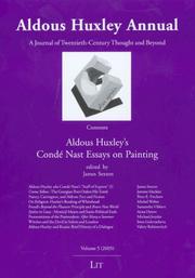 Cover of: Aldous Huxley Annual, Volume 5: A Journal of Twentieth-Century Thought and Beyond (Aldous Huxley Annual)
