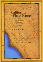 Cover of: California Place Names by Erwin G. Gudde