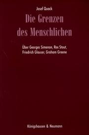 Cover of: Die Grenzen des Menschlichen.
