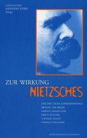 Cover of: Zur Wirkung Nietzsches by Hans Ester, Meindert Evers