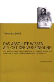 Cover of: Das absolute Wissen als Ort der Ver-Einigung.