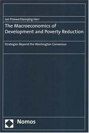 Cover of: The Macroeconomics of Development And Poverty Reduction: Strategies Beyond the Washington Consensus