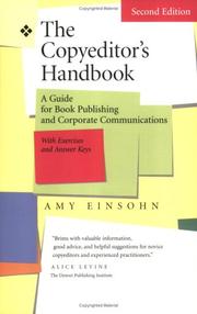 Cover of: The copyeditor's handbook: a guide for book publishing and corporate communications, with exercises and answer keys