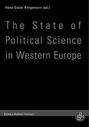 Cover of: The State of Political Science in Western Europe by Hans-Dieter Klingemann