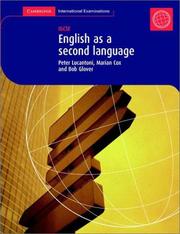 Cover of: English as a Second Language by Peter Lucantoni, Marian Cox, Bob Glover