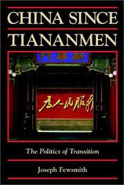 Cover of: China since Tiananmen by Joseph Fewsmith