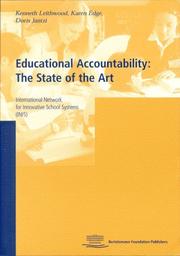 Cover of: Educational Accountability: The State of the Art : International Network for Innovative School Systems (Inis)