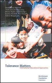 Cover of: Tolerance Matters by 