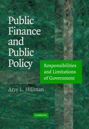 Cover of: Public Finance and Public Policy: Responsibilities and Limitations of Government