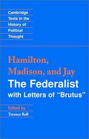 Cover of: The Federalist: with Letters of Brutus (Cambridge Texts in the History of Political Thought)