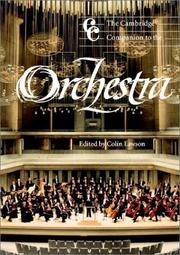 Cover of: The Cambridge companion to the orchestra by edited by Colin Lawson.