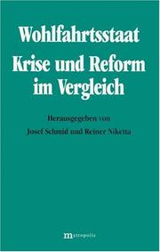 Cover of: Wohlfahrtsstaat: Krise und Reform im Vergleich