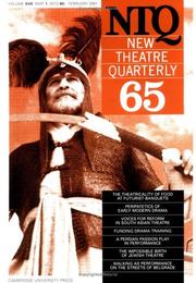 Cover of: New Theatre Quarterly 65 (New Theatre Quarterly) by 