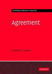Cover of: Agreement (Cambridge Textbooks in Linguistics) by Greville G. Corbett