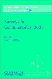 Cover of: Surveys in Combinatorics, 2001