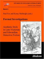 Formal Investigations by Paul Fox and Koray Melikoglu