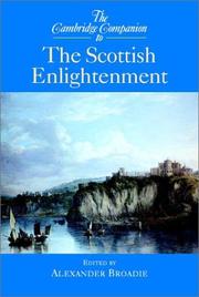 Cover of: The Cambridge Companion to the Scottish Enlightenment (Cambridge Companions to Philosophy) by Alexander Broadie