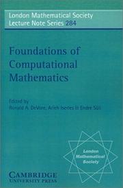 Cover of: Foundations of Computational Mathematics (London Mathematical Society Lecture Note Series) by 