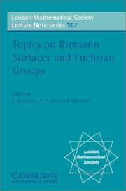 Cover of: Topics on Riemann Surfaces and Fuchsian Groups (London Mathematical Society Lecture Note Series) by 