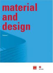 Cover of: Material and Design Vol. 1