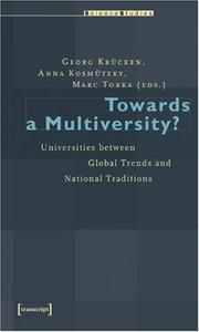 Cover of: Towards a Multiversity?: Universities between Global Trends and National Traditions (Science Studies)