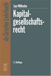 Cover of: Kapitalgesellschaftsrecht (De Gruyter Lehrbuch)