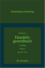 Cover of: Hgb Handelsgesetzbuch, Band 4: Viertes Buch, 343-475H