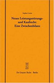 Cover of: Neues Leistungsstvrungs- Und Kaufrecht: Eine Zwischenbilanz