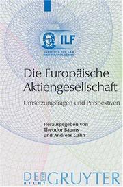 Cover of: Die Europdische Aktiengesellschaft: Umsetzungsfragen Und Perspektiven