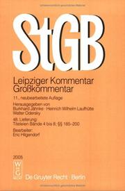 Cover of: Strafgesetzbuch: Leipziger Kommentar