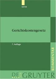 Gerichtskostengesetz by Dieter Meyer