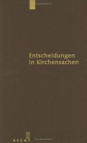 Cover of: Entscheidungen in Kirchensachen seit 1946: Band 39: 1.1. - 31.12.2001