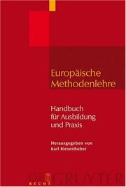 Cover of: Handbuch Europaische Methodenlehre